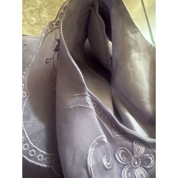 NWT Lisa Rene 18 Vintage Ramie Embroidered Maxi Dress - Picture 4 of 9